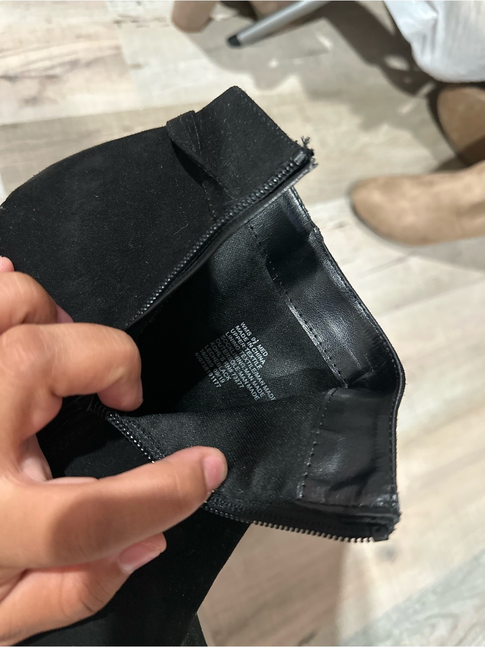 LC Lauren Conrad Black Suede Ankle Booties